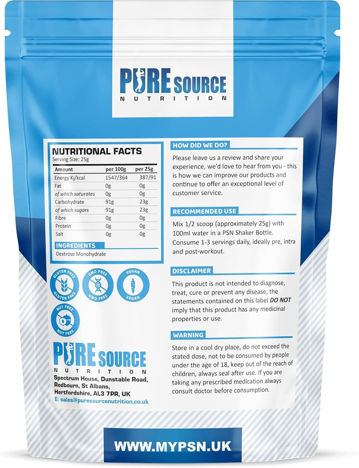 100% Pure Dextrose Powder Energy Drink Supplement Carbohydrate Powder Glucose Brewing Sugar, Wine Beer Making by  (5Kg)