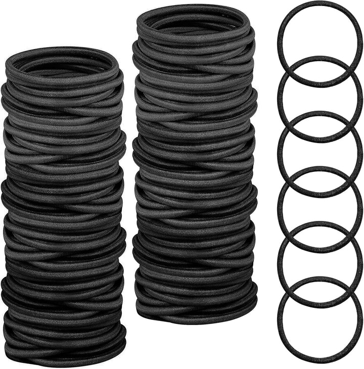 120 PCS Elastic Hair Bands, 2Mm Hair Ties Elastic Bobbles Hairbands Ponytail Holders No Metal Gentle Hair Bands for Women Girls Kids