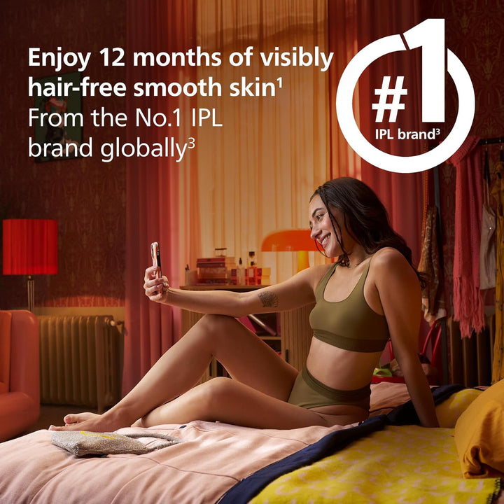 Lumea 7000 Series, IPL Hair Removal Device, Laser Hair Removal Alternative, with Satin Compact Pen Trimmer, 3 Attachments for Body, Face and Bikini, Model BRI923/00