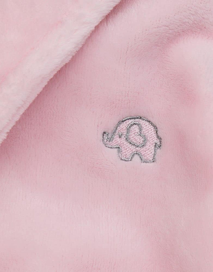 Personalised Baby Bathrobe Hooded Fleece Dressing Gown Super Soft Gifts Bath Robe for Boys Girls Cute Teddy Ears 0-4 Years