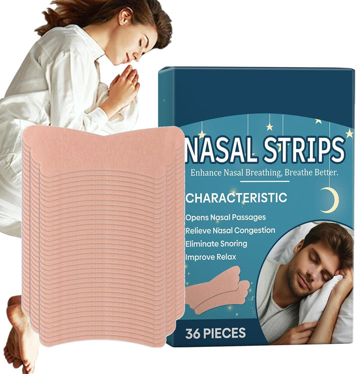 Nose Strips for Sleeping, Nose Breathing Strip | 36 X Nose Strips for Breathing Sleeping - Ventilation Nasal Strips, Nose Strip for Better Sleep, Respiratory Strips Relieve the Nose With