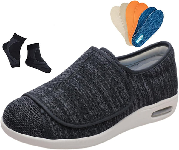 Diabetic Foot Shoes, Mens Casual Outdoor Diabetic Edema Adjustable Breathable Arthritis Shoes, Comfortable Edema Orthopedic House anti Slip Wide, for Arthritis, Fasciitis, Swollen