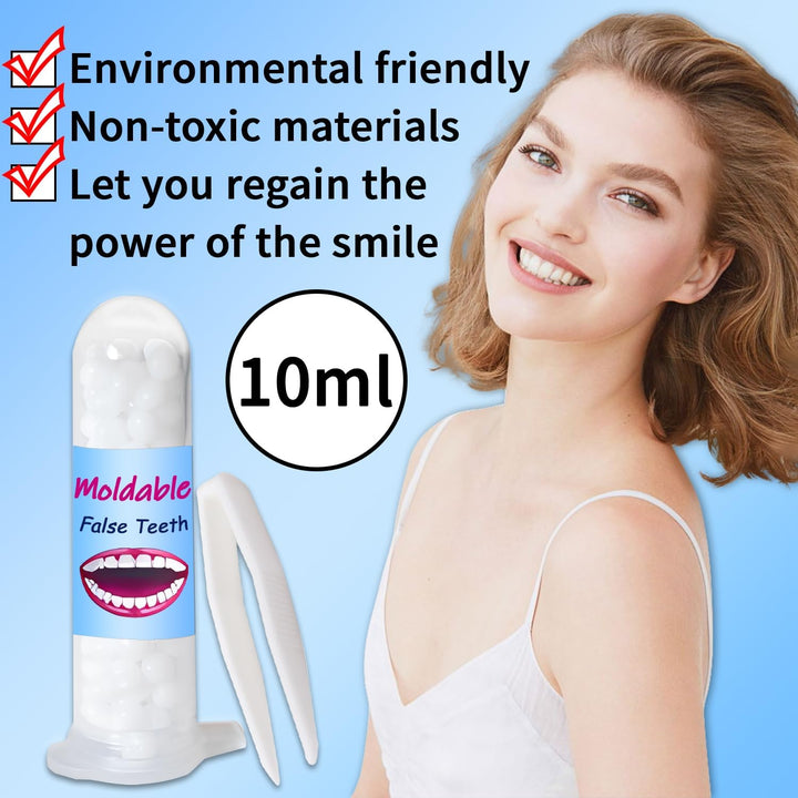 Tooth Filling Repair Kit,Dental Temporary Tooth Filling for Missing Broken Tooth Moldable Fake Teeth（10Ml）