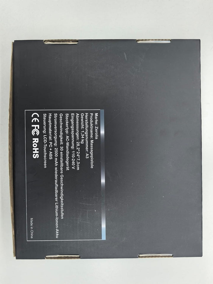 Massage Gun Deep Tissue, Muscle Percussion Massager with 30 Speeds Quiet Hand Massagers with LCD Touch Screen 10 Heads for Shoulder Body Back Relaxation (Black)