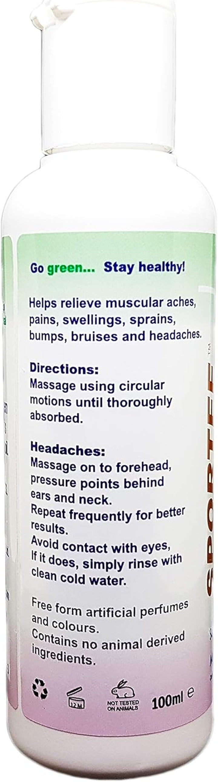 Mistry'S Sportee Pain Relief Balm, 100Ml - Healing & Soothing, Gentle for Headaches, Muscular Aches, Sprains, Swelling, Bumps & Bruises - Additive Free, Vegan