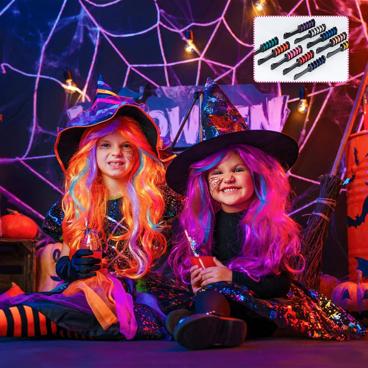 10 Pcs Washable Hair Chalk Combs, Temporary Color Dye Brushes for Kids Girls Boys, DIY Comb Set for Cosplay Birthday Halloween Party Styling