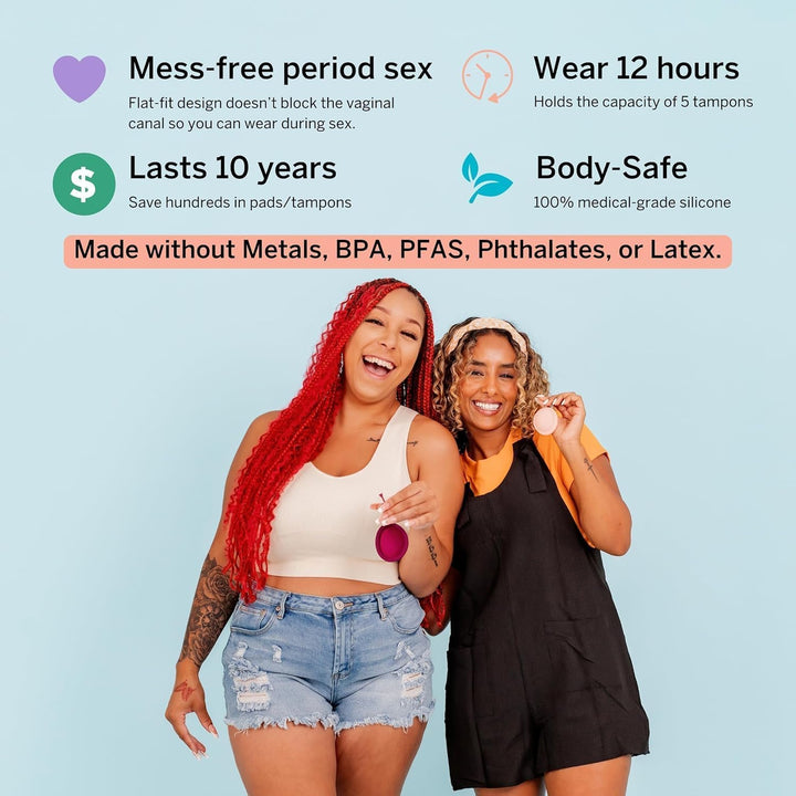 Pixie Menstrual Disc - No Metals or Toxins - Ranked 1 for Most Soft Reusable Period Disc - Removes like a Tampon - Capacity of 5 Tampons (Medium)