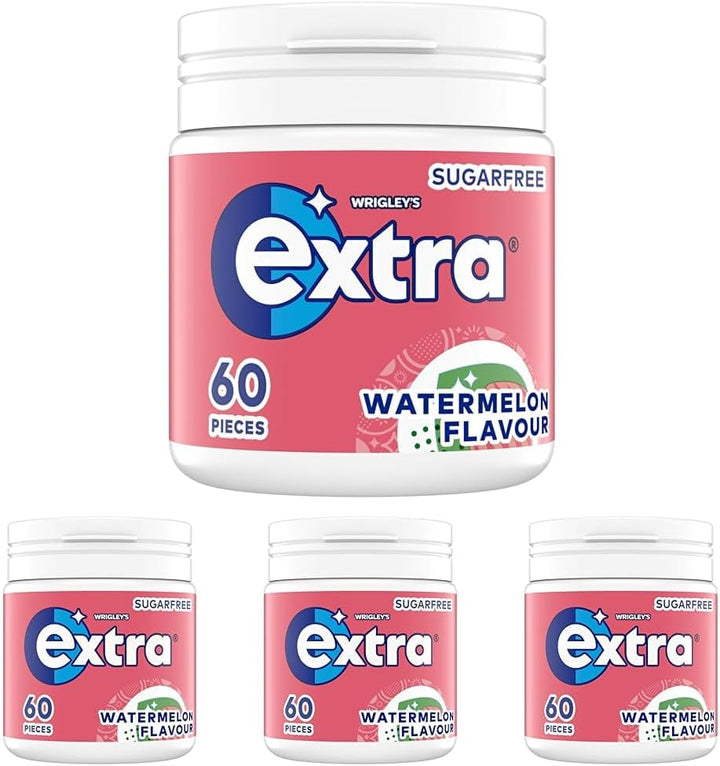 Extra Watermelon Flavour Sugarfree Chewing Gum Bottle, 46 Pieces