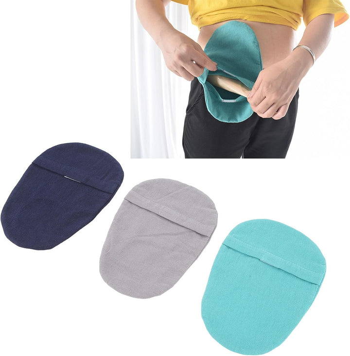 Ostomy Bag Covers, Pack of 3 Colostomy Bag Covers Washable Detachable Dust Proof Mixed Colors Protective Ostomy Pouch Liner for Men Women Ileostomy Urostomy