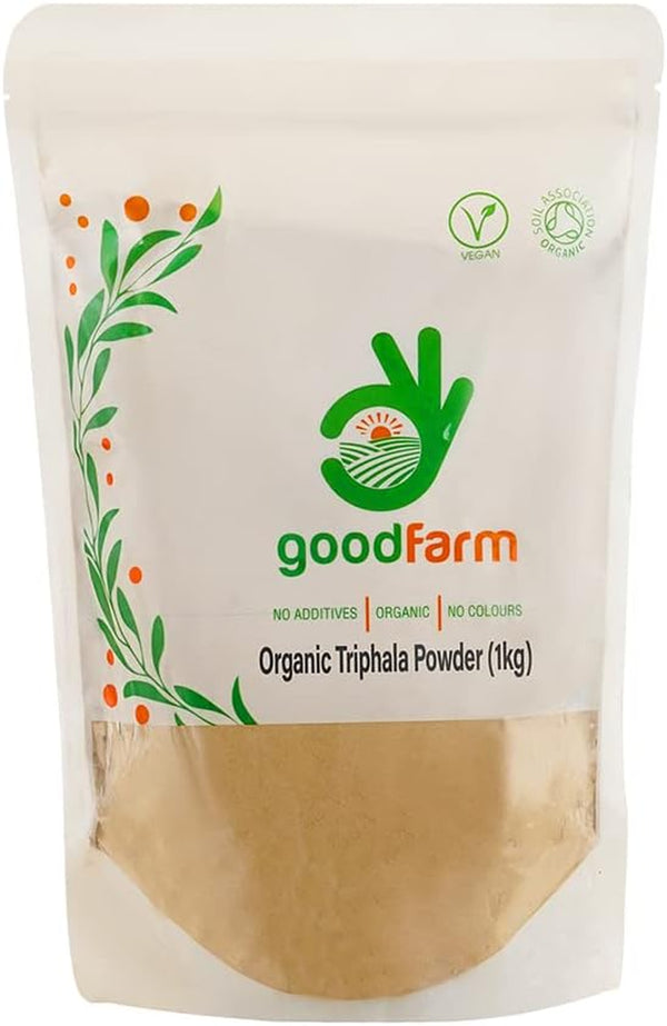 Organic Triphala Powder 1000G - Certified Organic, Premium Quality | Ayurveda | Vegan | Excellent for Digestion & Detox