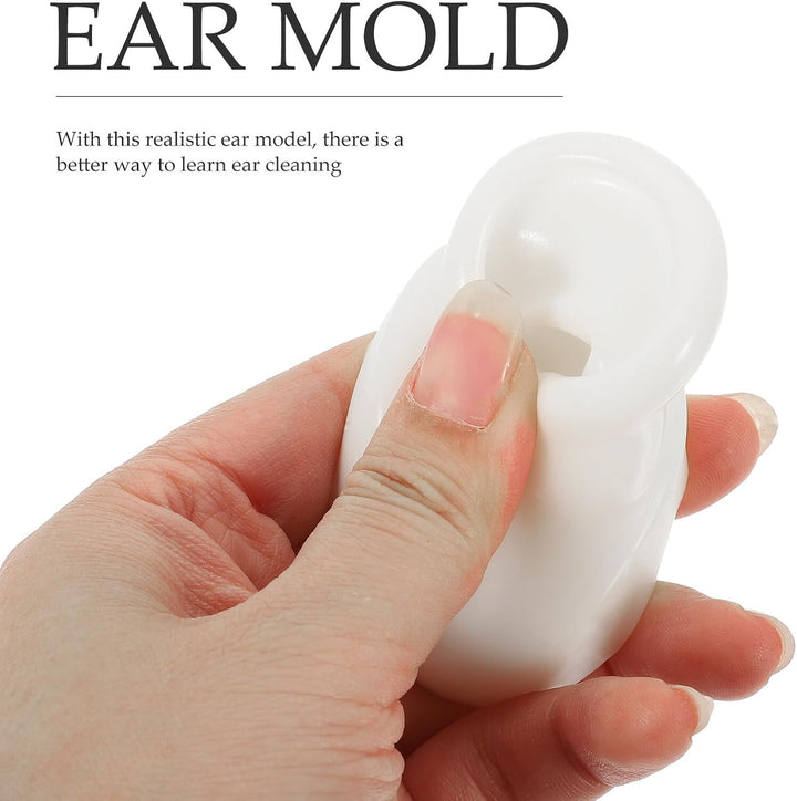 Realistic Ear Simulation Mold for Ear Cleaning Practice Teaching Model with Smooth Texture Professional Display Tool for Hearing Aid and Jewelry Demonstration