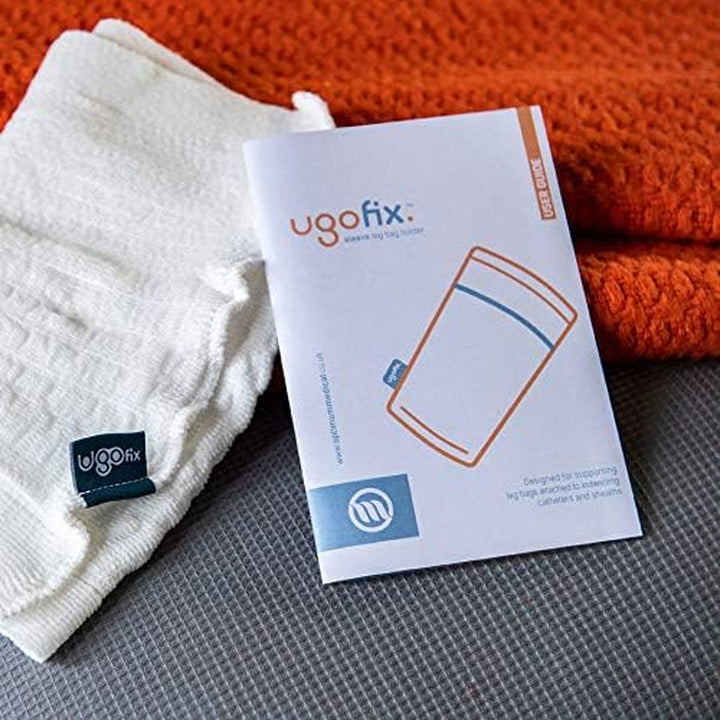Ugo Fix Sleeve (X4) - Catheter Leg Bag Holder/Catheter Bag Cover, Strong and Durable Fibre Blends with External Seams, Washable and Reusable (Pack of 4) (Medium)