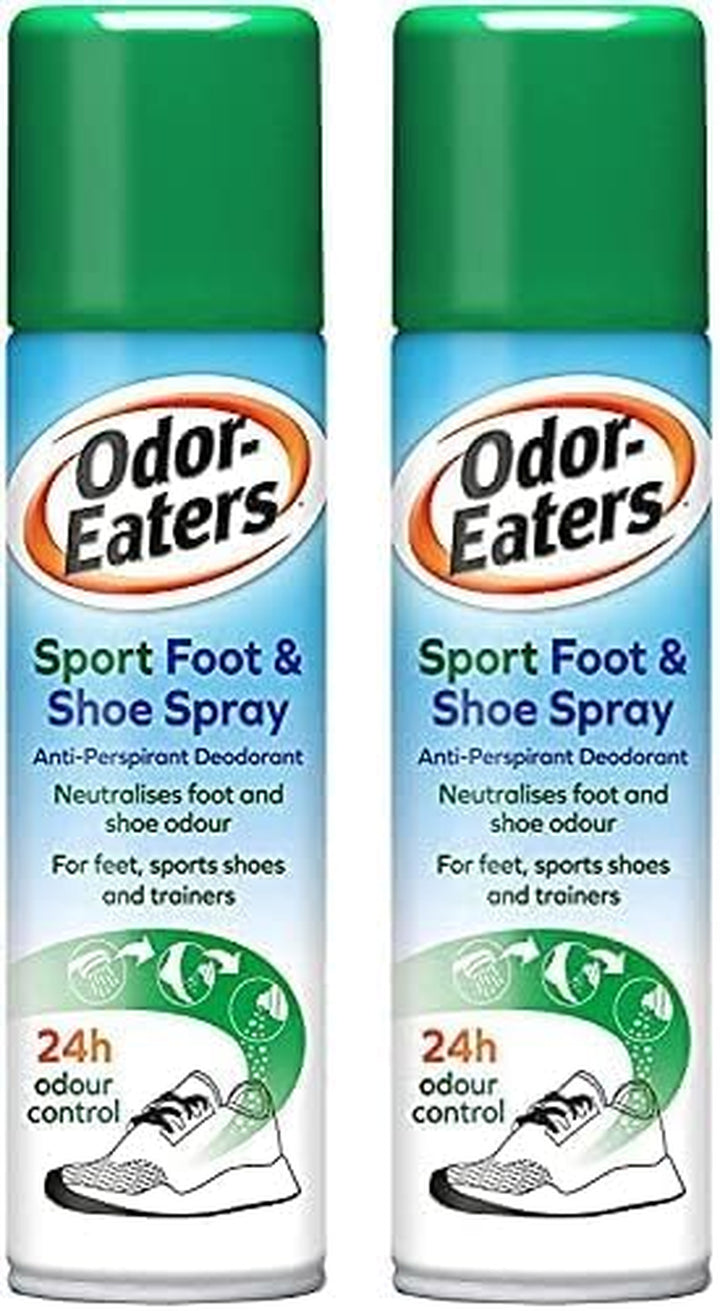 , 24 Hour Odour Destroying Antiperspirant Foot and Shoe Spray for Sport Shoes, 150 Ml