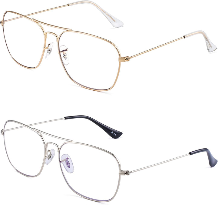 Blue Light Blocking Computer Glasses, Square Eye Protect Video Eyeglasses anti Glare Men Women