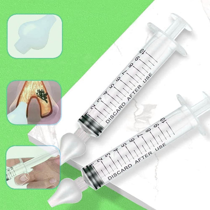 2Pcs Baby Nasal Aspirator, 10Ml Nasal Irrigator, Reusable Silicone Nasal Suction Tip, Nasal Irrigator for Baby, Nose Cleaner Rinsing Device, Safe and Comfortable