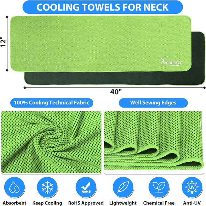 Cooling Towel, Cooling Towels for Neck,40 Inch X 12 Inch Ice Towel for Instant Cooling Relief, Soft Breathable Chilly Towel, Perfect Yoga, Golf, Sports, Gym, Workout, Athletes Towel