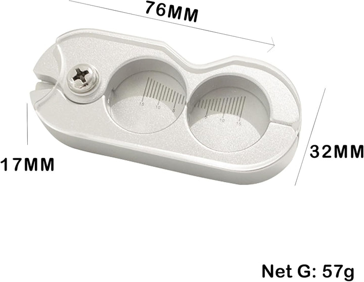 Pill Cutter for Small Pill, 1/2, 1/4, 1/8 Cutting, Metal Pill Cutter with Laser Scale& Transprent Lid, Silver