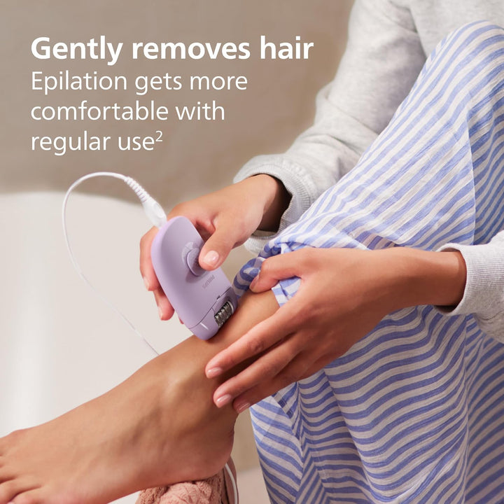 Epilator Series 2000, Corded Epilator for Body and Sensitive Areas, Epilate and Shave, Hair Removal Device for Women, Model BRE237/00