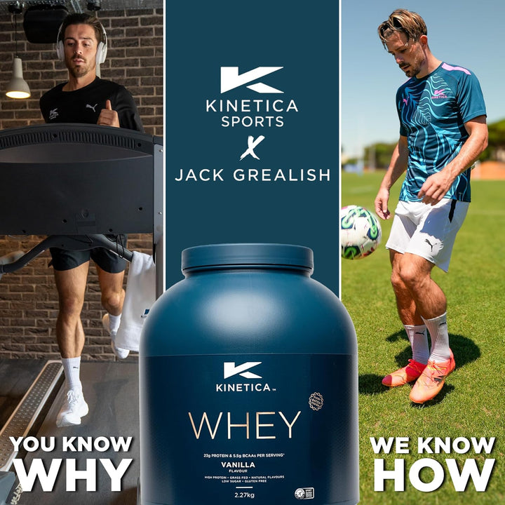 Sports Whey Protein Powder - Vanilla Flavour | 23G Protein/Serve, 76 Servings/2.27Kg Pack |Gluten Free Supplement | Optimum for Muscle Growth & Recovery | Mixes Well with Water, Milk & Shakes