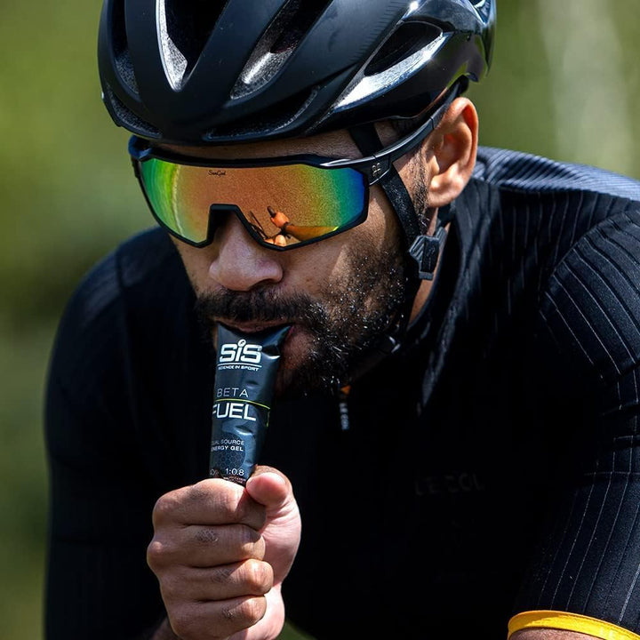 SIS Beta Fuel Energy Gels for Cycling Running Triathlon - Dual-Source Carbohydrate Blend - 40 G of Carbs - Gluten-Free - Informed Sport Certified - 4 Pack (4 Pack, 2 Orange / 2 Strawberry Lime)