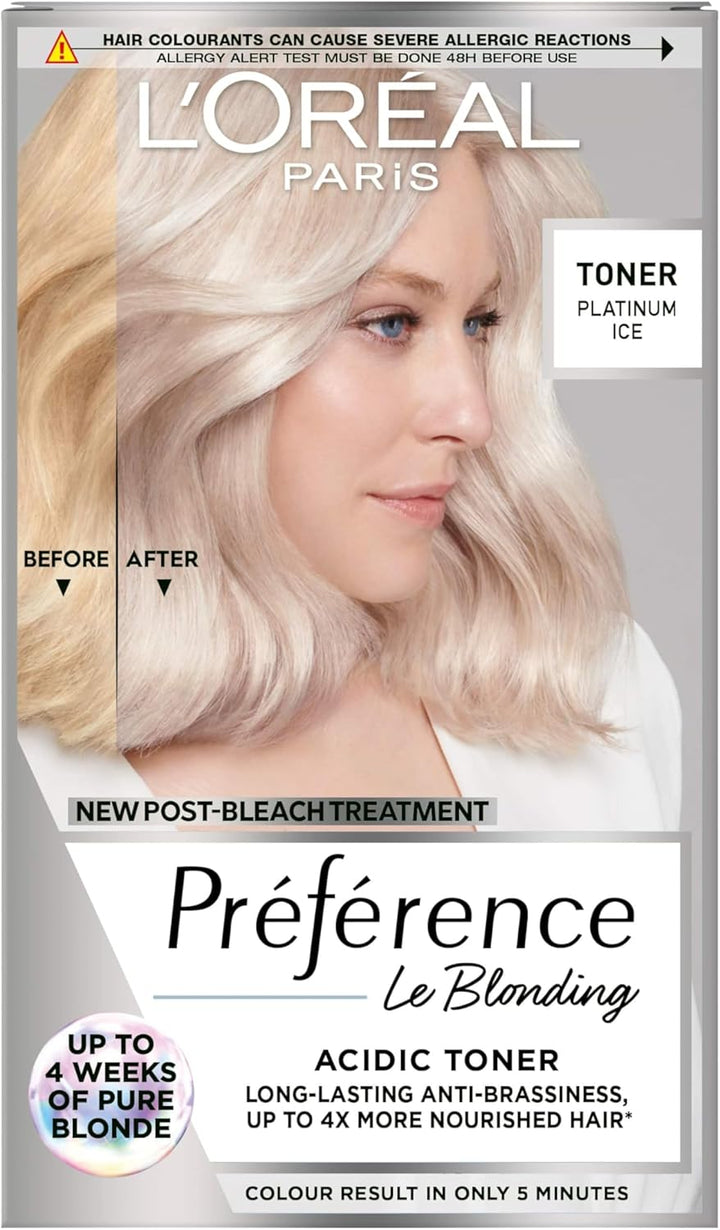 Préférence Le Blonding Acidic Toner, Post Bleach Treatment with No Ammonia, Long Lasting Anti-Brassiness, Pearly Boost 02