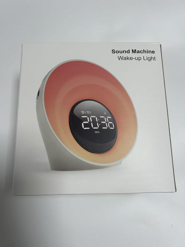 Wake up Light Sunrise Alarm Clock,White Noise Sound Machine with 30 Soothing Sounds,Timer,Sleep Aid,Snooze,Adjustable Brightness & Volume Lamp,Dual Digital Alarm Clocks for Heavy Sleepers Adults Kids