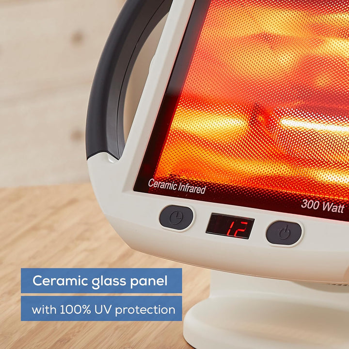 IL50 Infrared Heat Lamp, Soothing Heat for Colds and Muscle Tension, Infrared Light Therapy with 300 Watts, Improves Blood Circulation, 100% UV Blocker, Medical Device