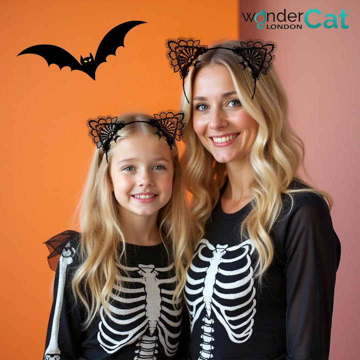 Halloween Cat Ear Headband – Black Cat Ear Hair Accessory for Cosplay, Fancy Dress, Masquerade & Party Costumes, Halloween Cat Ears Headband