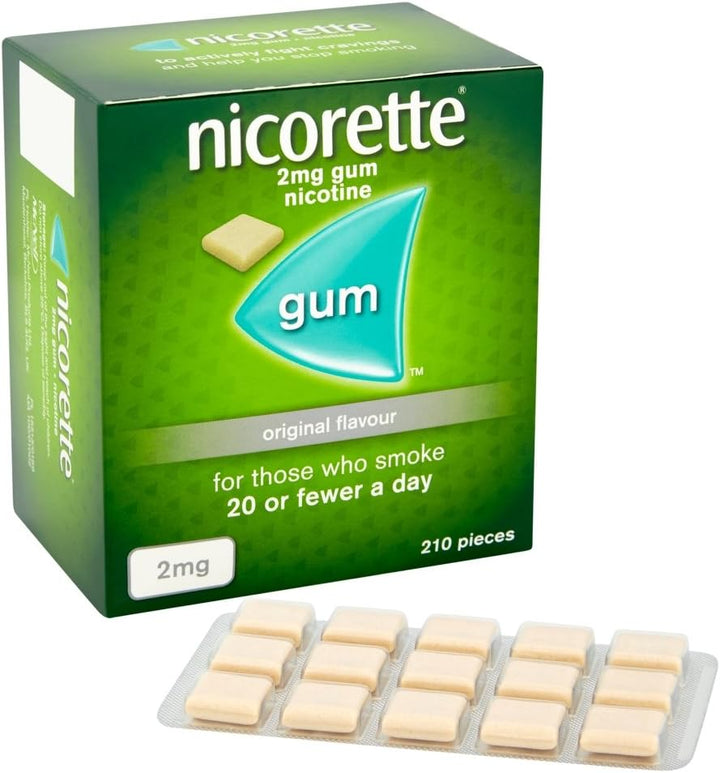 Original 2Mg Gum (210 Pieces), Discreet Stop Smoking and Stop Vaping Aid to Help You Quit for Good, Tackle Cravings and Withdrawal Symptoms, Nicotine Gum (Quit Smoking or Vaping)