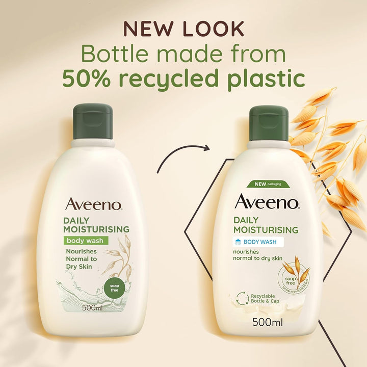 Daily Moisturising Body Wash (1X 500Ml), Gentle Wash with Soothing Colloidal Oatmeal, Nourishing Body Cleanser for Sensitive and Normal to Dry Skin