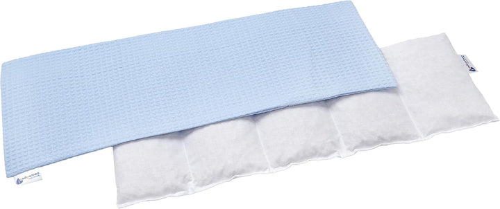 Cherry Stone Pillow 60X20Cm 800G 100% Cotton 5-Chamber Eco Natural Heat Pillow Cold Therapy Removable Pillowcase (Grid)