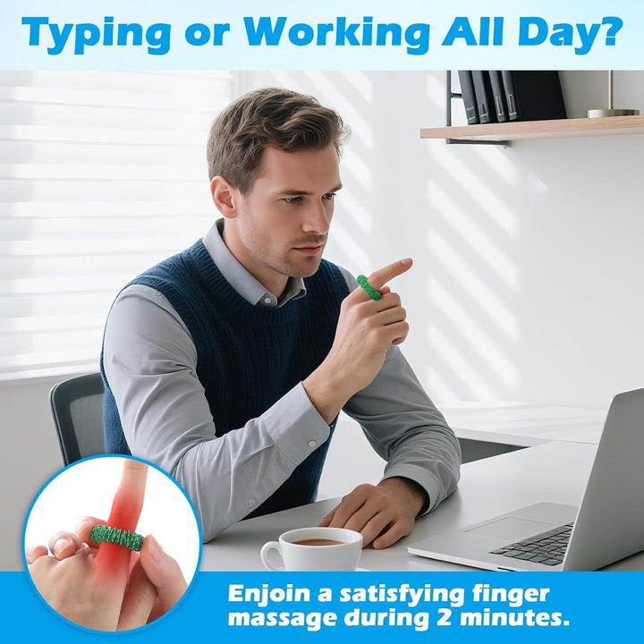 Spring Acupressure Rings, 12PCS 27Mm Spiky Sensory Finger Rings for Anxiety & Stress Relief, Blood Circulation, Versatile Fidget Massager for Adults and Teens 14+ (Multi-Color)