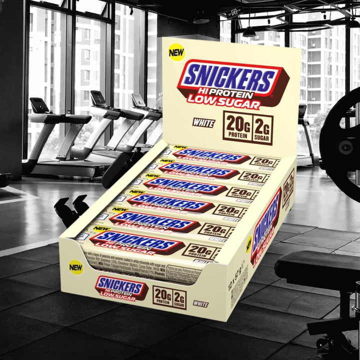 - White Chocolate Low Sugar Protein Bars | 12 X 57G Pack, Only 2G of Sugar per Bar, Hi Protein Energy Snack, 20G Protein