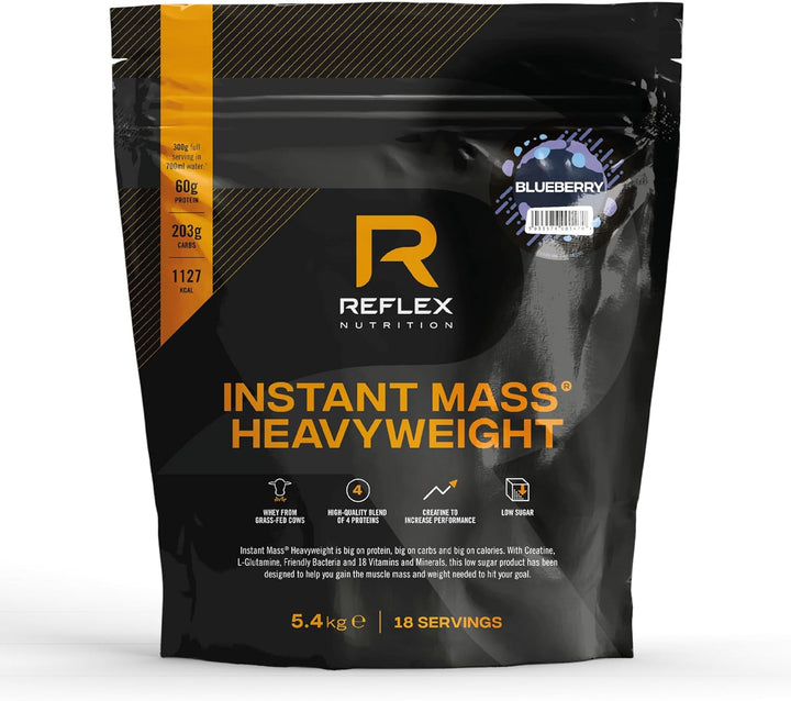Nutrition Instant Mass Heavyweight - Mass Gainer - over 1000 Kcal per Serving, 60G Protein, Creatine - High Calorie Post Workout or before Bed Protein Shake (Chocolate Perfection, 2 Kg)