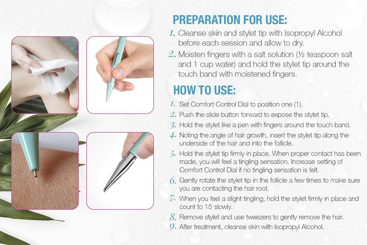 Clean & Easy Deluxe Home Electrolysis Permanent Hair Removal Kit