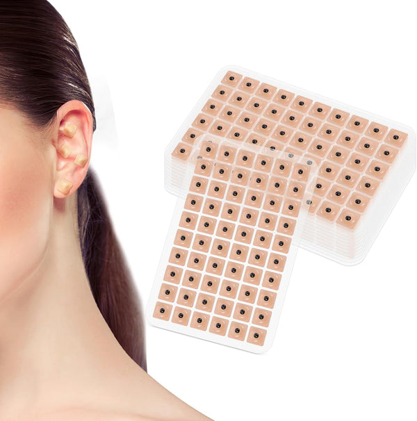 600 Count Acupuncture Ear Seeds Disposable Ear Press Seeds Multi-Condition Acupressure Kit (10 Sheets)