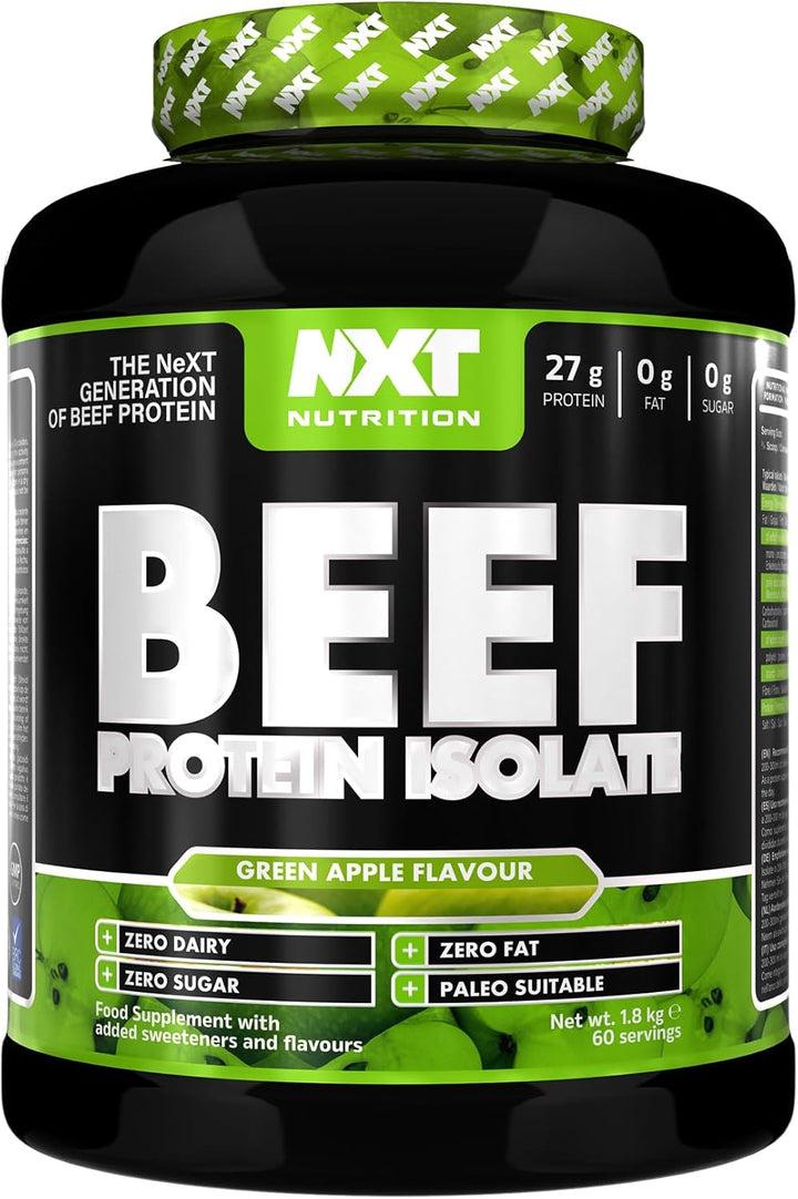 Beef Protein Isolate Powder - Protein Powder High in Natural Amino Acids - Paleo, Keto Friendly - Dairy and Gluten Free - Muscle Recovery | 1.8Kg | Ice Blast