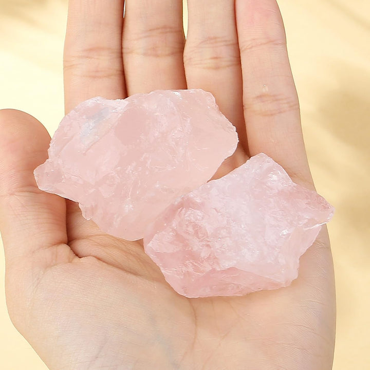 Rose Quartz Crystal,1.77-2.17" Raw Rose Quartz Stone,Natural Pink Raw Healing Crystal Rock Rough Gemstone for Stone Lovers Beginners Collectors,Reiki Gifts for Women