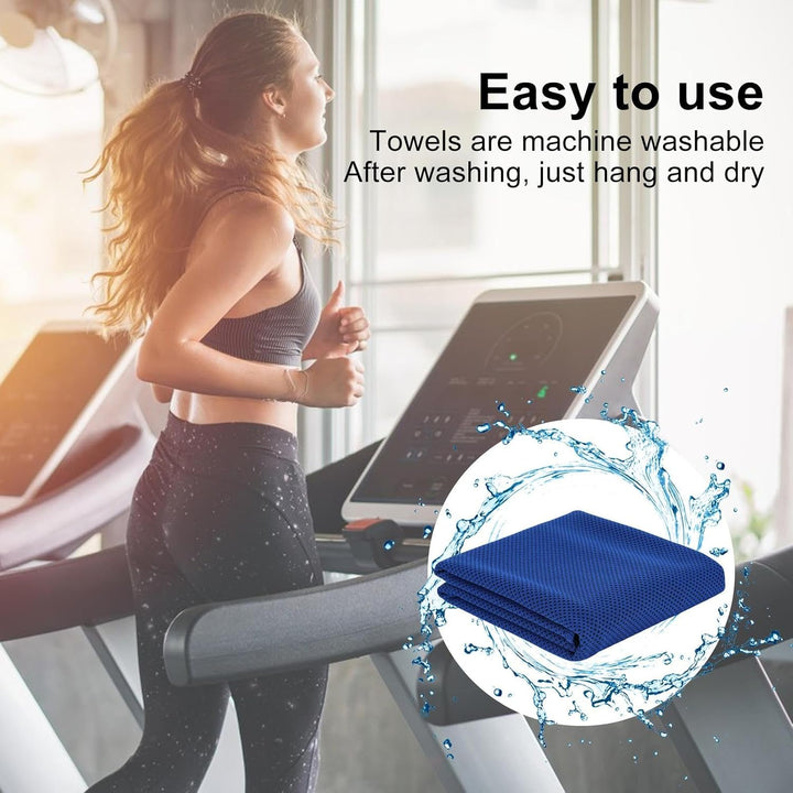 Pack of 5 30 X 80 Cm Cooling Towels, Polyester Fibre Cooling Towel, Cooling Towel Set, Cooling Towel Set for Camping, Hiking, Yoga, Golf, Travel