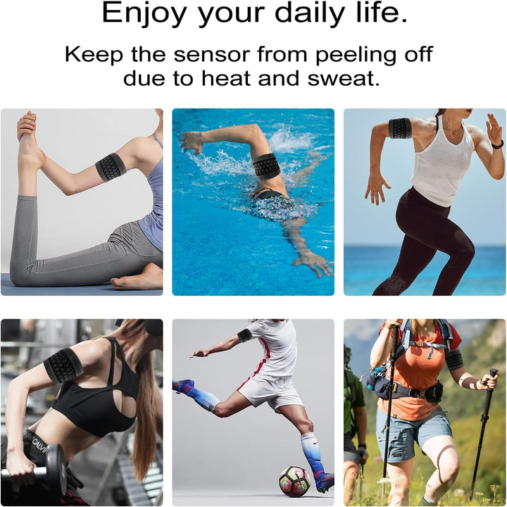 Updated Diabetic Arm Band for CGM Sensor Protective Dia Band Suits Freestyle Libre, Medtronic, Dexcom