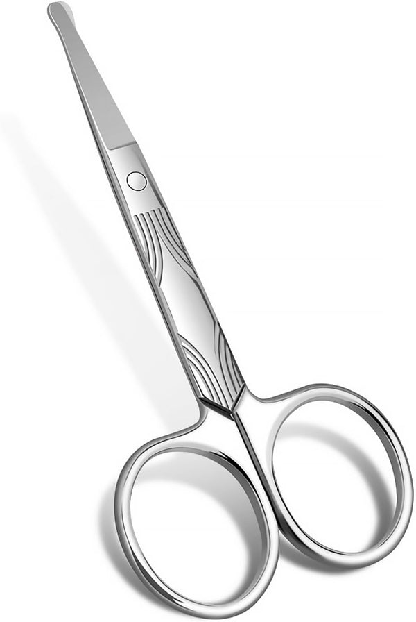 Stainless Steel Nose Hair Scissors for Men Women Trimming Facial Hair Eyebrow Ear Hair