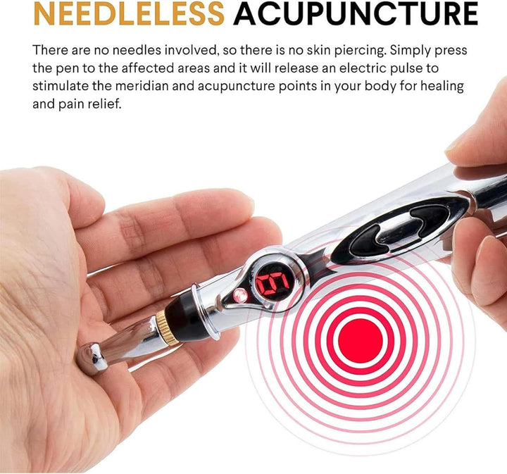 5 in 1 Electronic Acupuncture Pen, USB Rechargeable Meridian Energy Pulse Massage Pen,Multi-Function Massage Pen Tools for Office, Entertainment, Leisure and Work