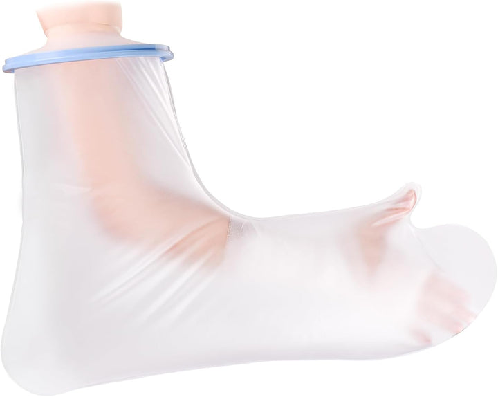 Cast Cover Lower Leg for Shower, Reusable Waterproof Cast Protector for Adult Leg, Ankle, Foot, Toe, 100% Watertight Seal Cast Bag Keep Your Cast Dry in the Shower