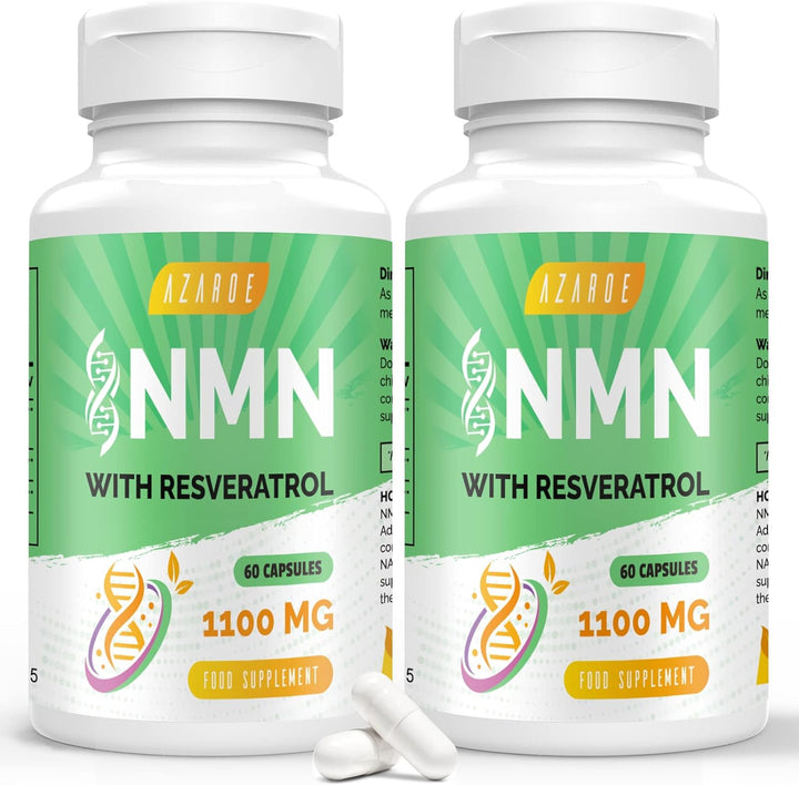 NAD+ Trans-Resveratrol 1100Mg – Advanced Formula for Enhanced Performance & Vitality (60 Count (Pack of 1))