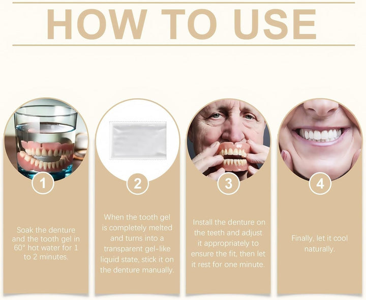 Advanced Full Denture Set,Silicone Reline Denture Set for Women,Soft Denture Reline Kit,Silicone Soft Dentures Repair,Snap on Veneers Teeth Upper & Lower,Silicone Dentures Full Mouth,Full Denture Set