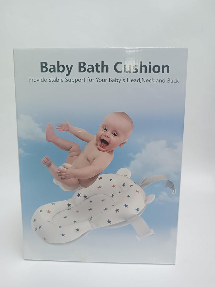 Baby Bath Cushion Bathtub Pad, Baby Bath Mat Pillow Newborn Infant Shower Bath Tub Support Seat Pads, Anti-Slip Baby Bath Cushion Mats Bathing Accessories for Newborn Toddler Infant 0-12 Months