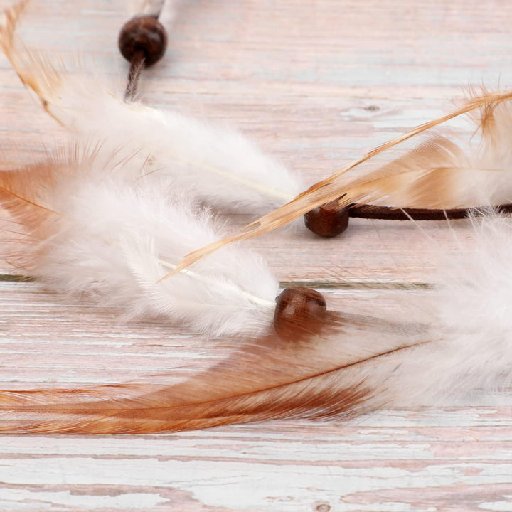 6Pcs Feather Hair Clips, Bohemian Hippie Hair Extension Accessories, Halloween Native Tribal Princess Costume Headdress Decoration