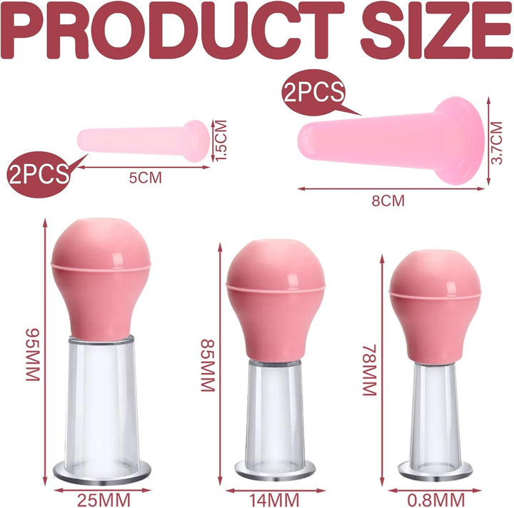 7 Pcs Facial Cupping Set for Face, Cupping Therapy Set for Face Neck Back Eyes Massage Vacuum Cans anti Massager for Facefor Body Facial Neck Eye Care