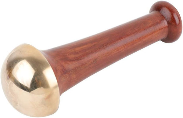 Healthandyoga Bronzlift Kansa Face Massager and Kumkumadi Face Oil Trial Vial - Kansa Wand Ayurveda Benefits of Bronze - Skin Lustre (Single Dome)