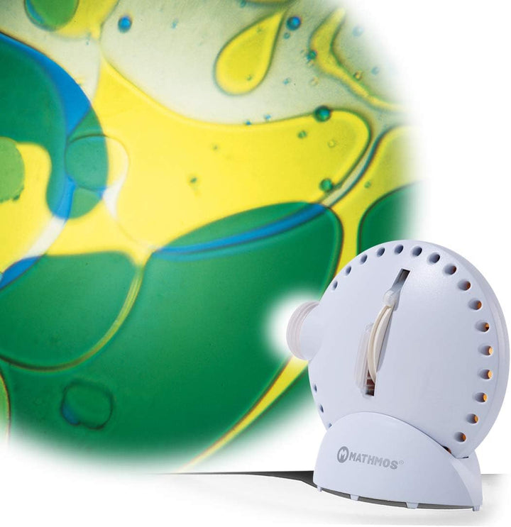 Sensory Room Projector - White with Lava Lamp Effect Wheel - Yellow/Red